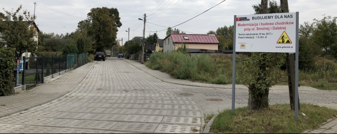 Remont chodników wzdłuż ul. Smolnej