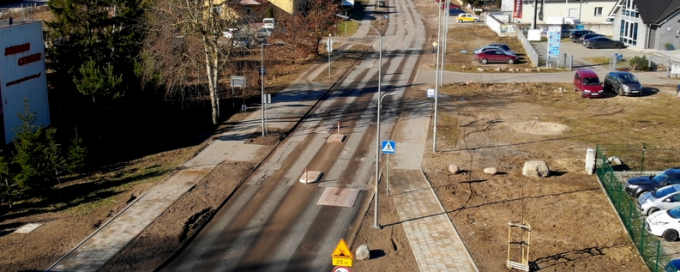 Oświetlenie przejścia dla pieszych - Nowy Świat - Szkoła i Przedszkole w Gdańsku Osowej w ramach Budżetu Obywatelskiego 2018 