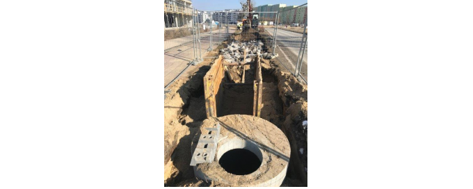 Budowa odcinków kanalizacji sanitarnej w celu podłączenia żłobka przy ul. Hynka