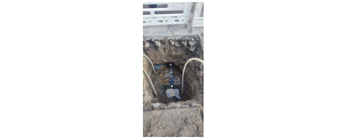 Wymiana przyłączy wodociągowych do budynków przy ul. Uphagena 10, Mickiewicza 6, Dickensa 2, Wesołej 12 i 14 