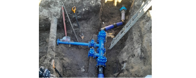 Przebudowa sieci wodociągowej w ul. Żuławskiej, Lipce i Niegowskiej 