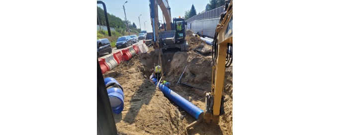 Przebudowa magistrali wodociągowej DN500 wraz z kanałem sanitarnym w rejonie ul. Kielnieńskiej 