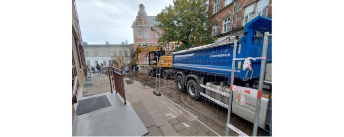 Przebudowa sieci wodociągowych i kanalizacji sanitarnych Biskupia Górka.