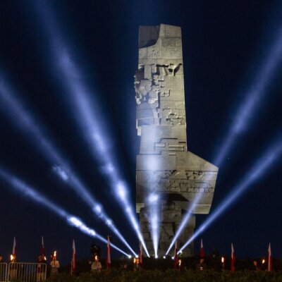 Uroczystości z okazji 80. rocznicy wybuchu II wojny światowej pod pomnikiem Obrońców Wybrzeża na Westerplatte
